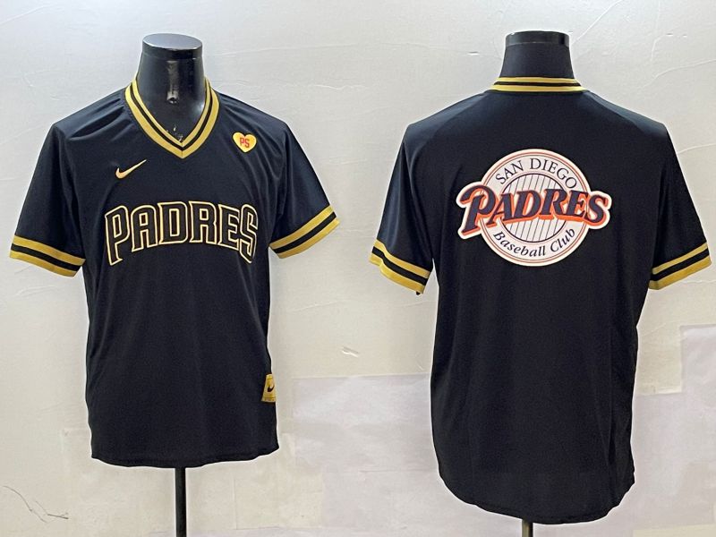 Men San Diego Padres Blank Black Gold Game 2025 Nike MLB Jersey style 19